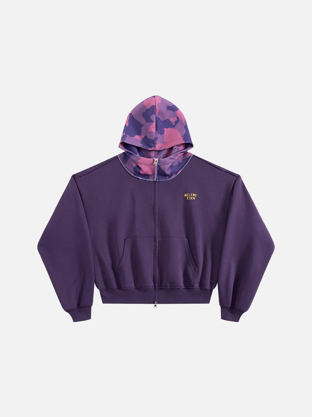 Aelfric Eden Boxy CAMO Hood Zip-up Oversize Hoodie