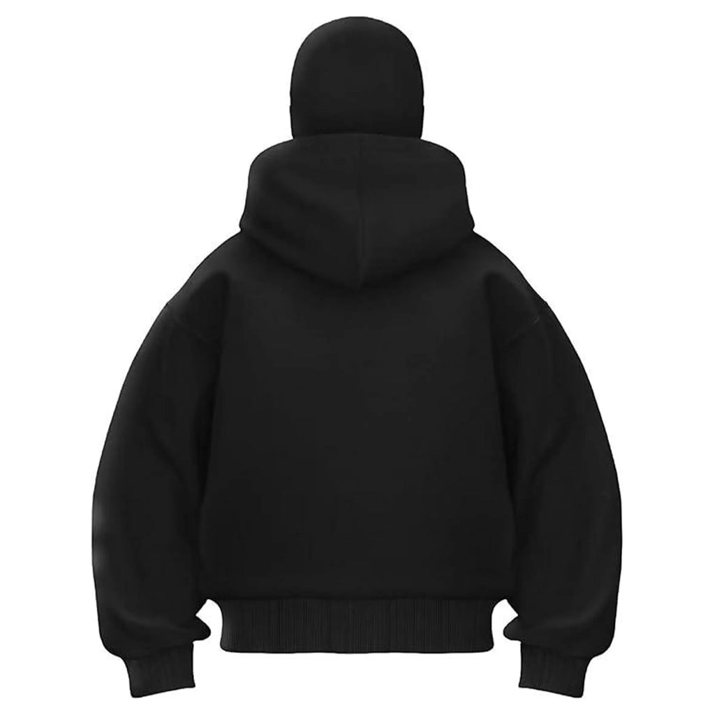 Double Layer Balaclava Hoodie Jacket - Unisex Hip Hop Outerwear Y2K Fashion